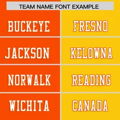 Orange Gold Split Two Tone Authentic Football Jersey 3