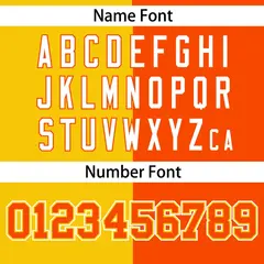 Orange Gold Stripe-Solid Combo Baseball Jersey 4
