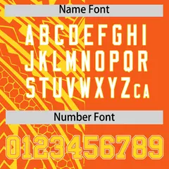 Orange Gold Tribal Split Baseball Jersey 4