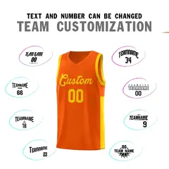 Orange Gold Two-Tone Classic Basketball Jersey 4