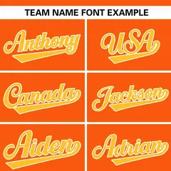 Orange Gold-White Color Block Varsity Letterman Bomber Jacket 5