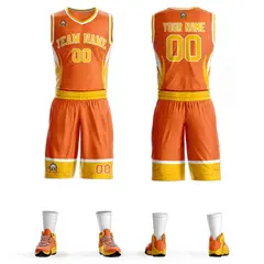Orange Gold White Graffiti Lightning Basketball Jersey 1