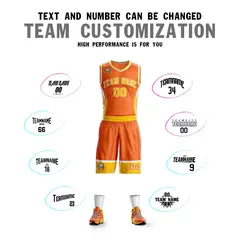 Orange Gold White Graffiti Lightning Basketball Jersey 4
