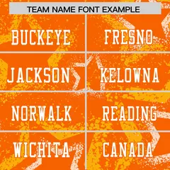Orange Gold-White Star Graffiti Authentic Football Jersey 3