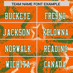 Orange Gold White Star Pattern Authentic Football Jersey 3