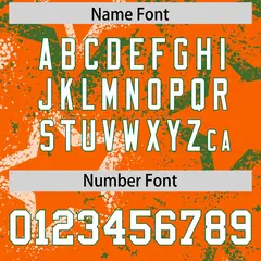 Orange Gold White Star Pattern Authentic Football Jersey 4
