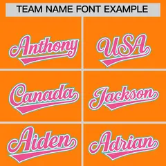 Orange Gold White Baseball Jersey 3
