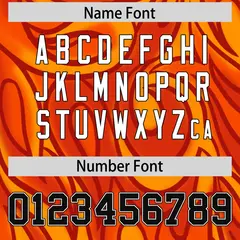 Orange Graffiti Pattern Authentic Football Jersey 4