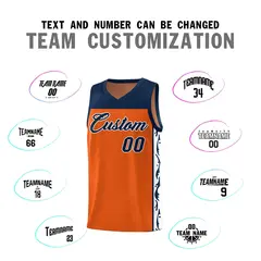 Orange Graffiti Side Pattern Basketball Jersey 4