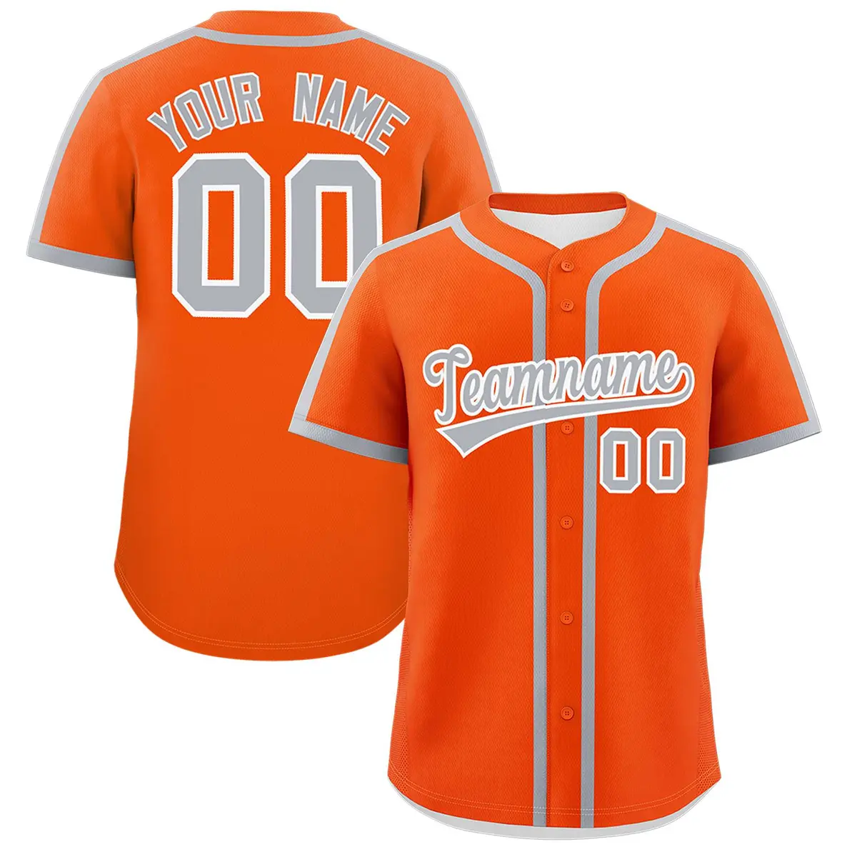 Orange Gray Classic Authentic Baseball Jersey
