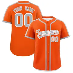 Orange Gray Classic Authentic Baseball Jersey 1