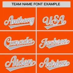 Orange Gray Classic Authentic Baseball Jersey 3