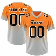 Orange Gray Gradient Outdoor Authentic Football Jersey 1