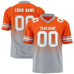 Orange Gray Gradient Outdoor Flag Football Jersey 1