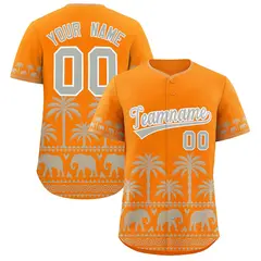 Orange Gray Graffiti Pattern Bossinia Style Baseball Jersey