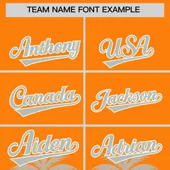 Orange Gray Graffiti Pattern Bossinia Style Baseball Jersey 3
