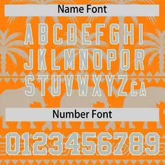 Orange Gray Graffiti Pattern Bossinia Style Baseball Jersey 4