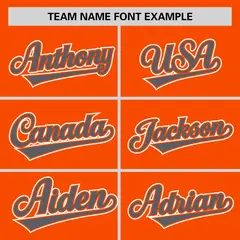 Orange Gray Half Stripe Authentic Baseball Jersey 3