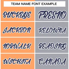 Orange Gray-Navy Two Tone Split Varsity Full-Snap Letterman Jacket 5