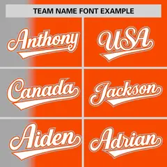 Orange Gray Pinstripe Gradient Baseball Jersey 3