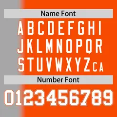 Orange Gray Pinstripe Gradient Baseball Jersey 4