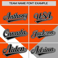Orange Gray Raglan Full-Snap Letterman Baseball Jacket 3