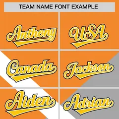 Orange Gray Raglan Full-Snap Letterman Baseball Jacket 3