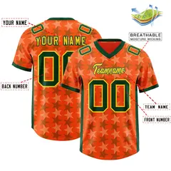 Orange Green All Star Graffiti Pattern Football Jersey 2