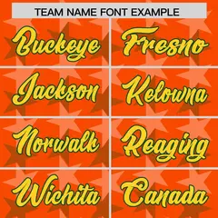 Orange Green All Star Graffiti Pattern Football Jersey 3