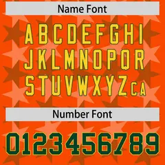 Orange Green All Star Graffiti Pattern Football Jersey 4