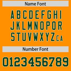Orange Green and White Side Stripe Football Jersey 4