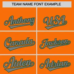 Orange Green Baroque Style Baseball Jersey 3