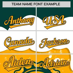 Orange Green Beer Pattern National Beer Day Baseball Jersey 3