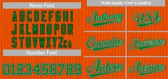 Orange Green-Black Stripe Authentic Fashion Baseball Jersey 3