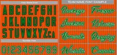 Orange Green-Black Stripe Authentic Fashion Baseball Jersey 3