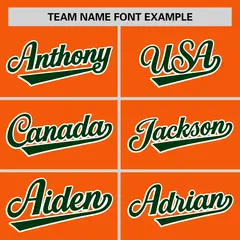 Orange Green Color Block Varsity Letterman Baseball Jacket 3