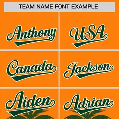 Orange Green Graffiti Pattern Bossinia Style Baseball Jersey 3