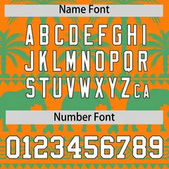 Orange Green Graffiti Pattern Bossinia Style Baseball Jersey 4