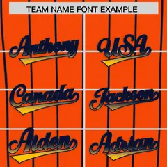 Orange Houston City Silhouette Baseball Jersey 3