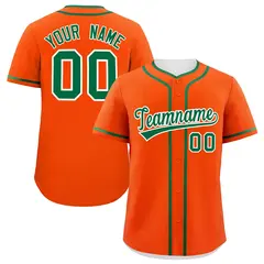 Orange Kelly Green Classic Authentic Baseball Jersey 1
