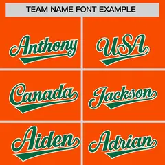 Orange Kelly Green Classic Authentic Baseball Jersey 3