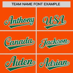 Orange Kelly Green Classic Authentic Baseball Jersey 3