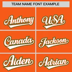 Orange Kelly Green Color Block Authentic Baseball Jersey 3