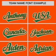 Orange Kelly Green Color Block Authentic Baseball Jersey 3