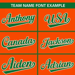 Orange Kelly Green Color Block Raglan Baseball Jersey 3