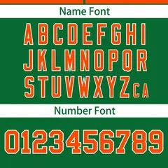 Orange Kelly Green Color Block Raglan Baseball Jersey 4