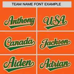 Orange Kelly Green Edge Color Block Baseball Jersey 3