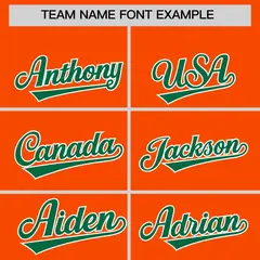 Orange Kelly Green Full-Zip Varsity Letterman Jacket Hoodie 5