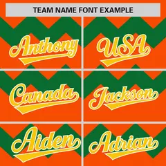 Orange Kelly Green Gold Ripple Authentic Baseball Jersey 4