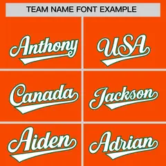 Orange Kelly Green Gradient Lapel Fashion Baseball Jersey 3